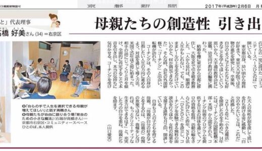 平成29年2月6日付の京都新聞に掲載されました。